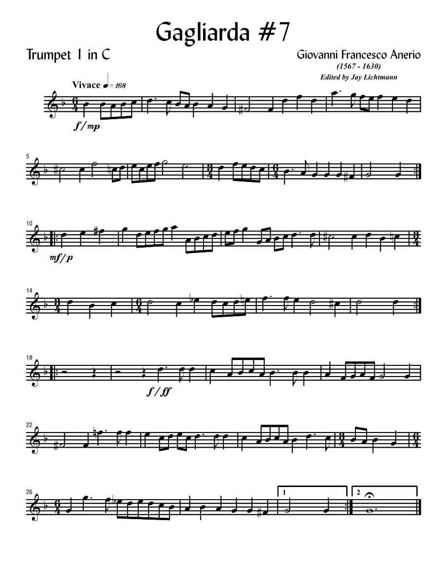 Gagliarda #7 — sheet music preview