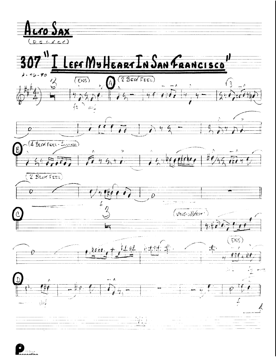 I Left My Heart In San Francisco — sheet music preview