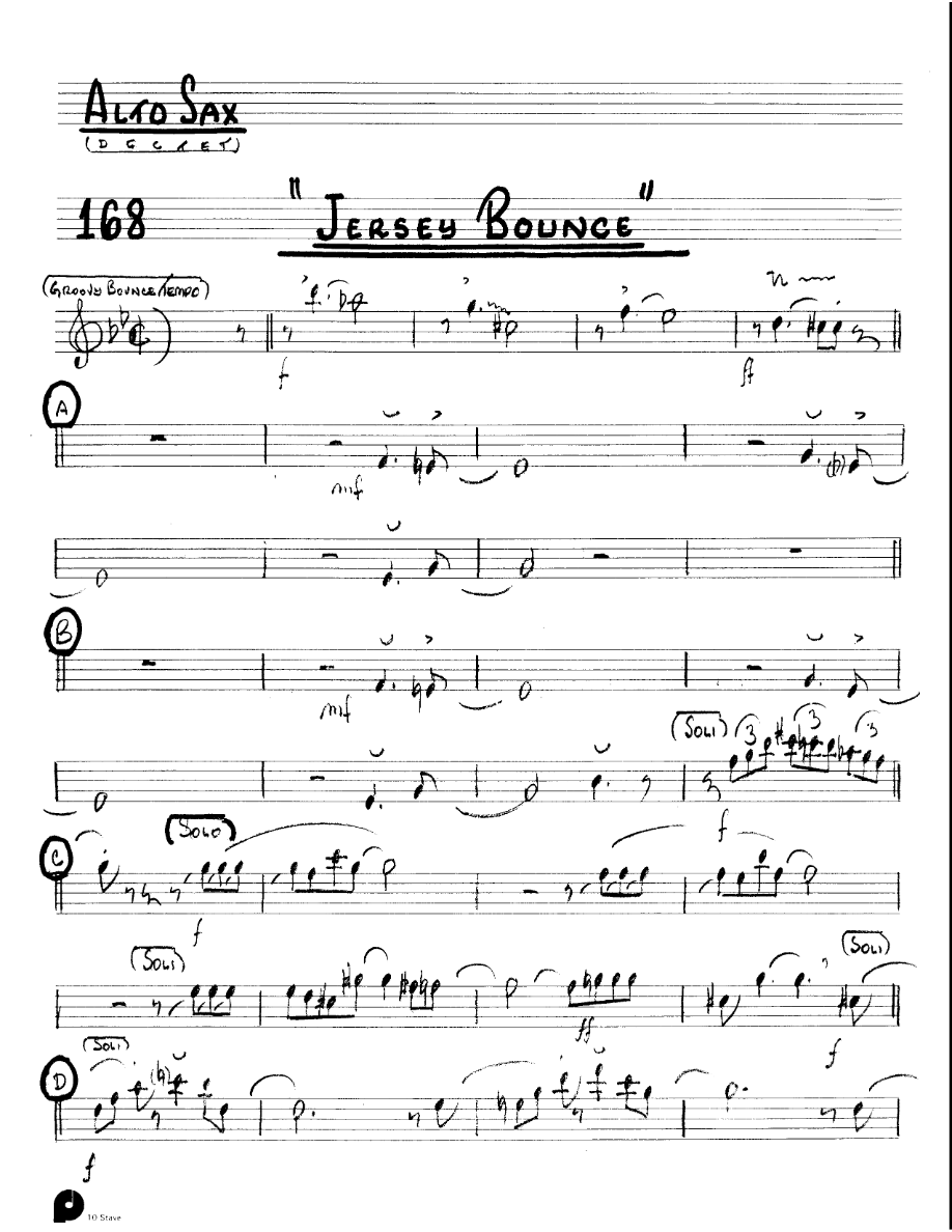 Jersey Bounce (Kenton Dectet #168) 3213 — sheet music preview