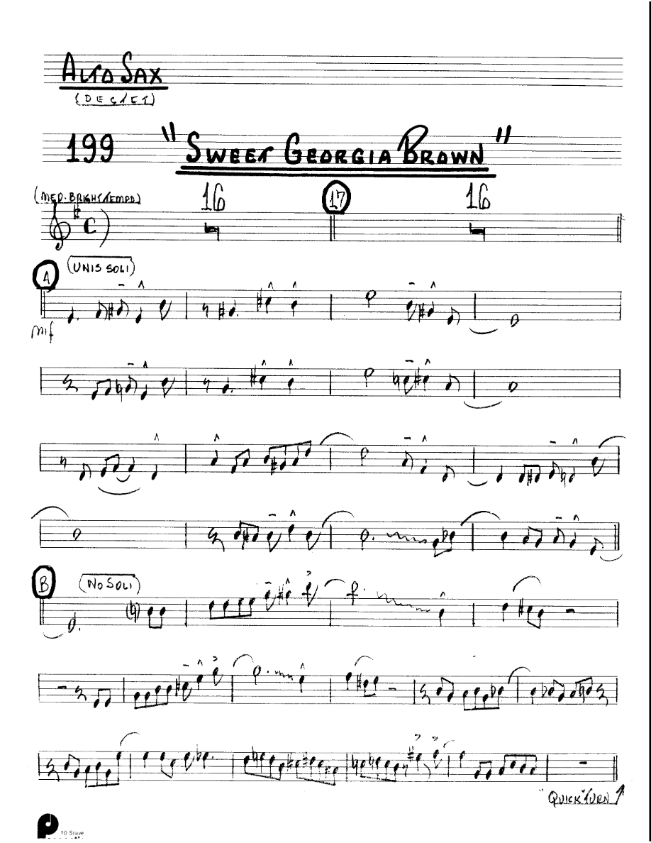 Sweet Georgia Brown (Kenton Dectet #199) 3213 — sheet music preview