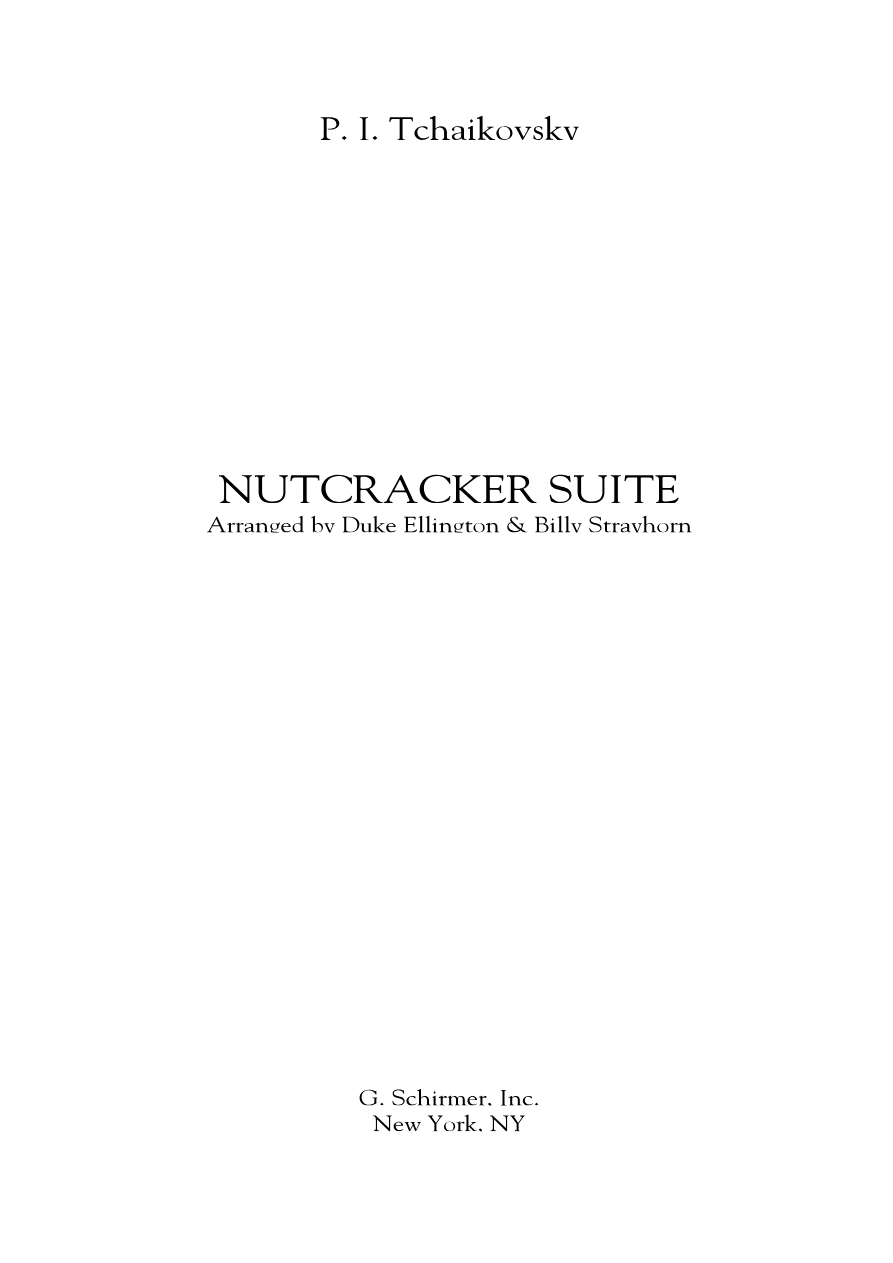 Nutcracker Suite (D.Ellington) Score — sheet music preview