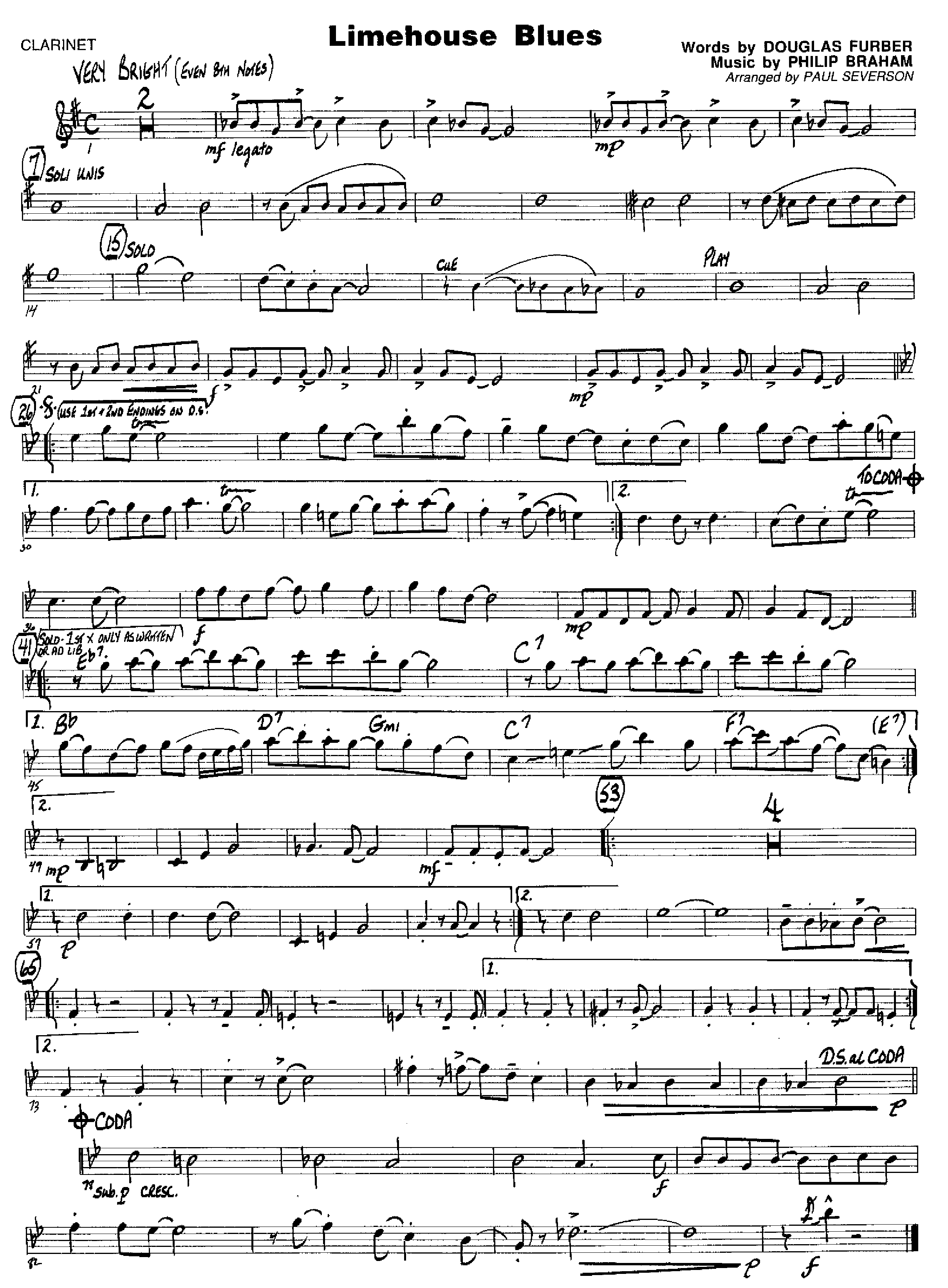 Limehouse Blues — sheet music preview