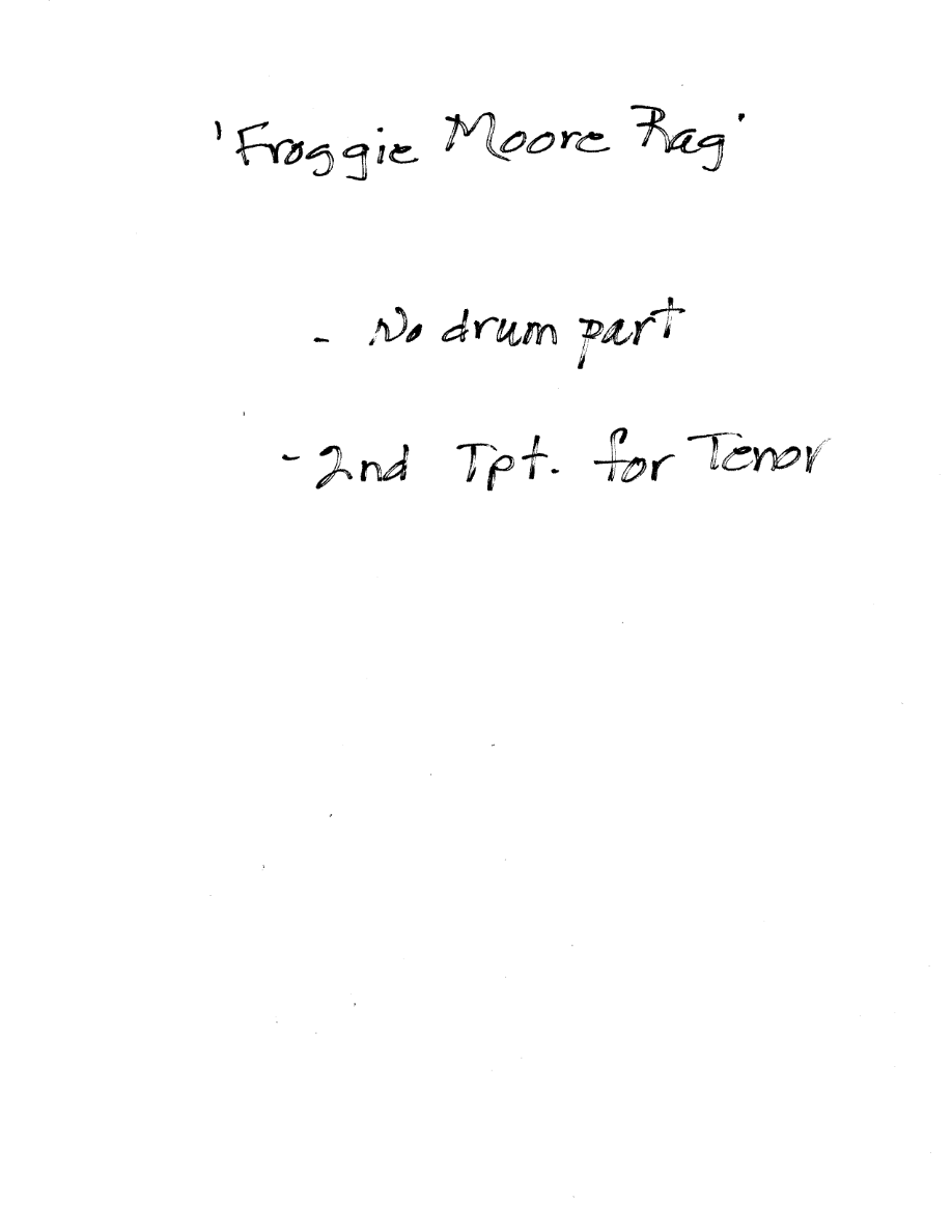 Froggie Moore Rag - Sonnanstine & Wetterau - Handwritten — sheet music preview