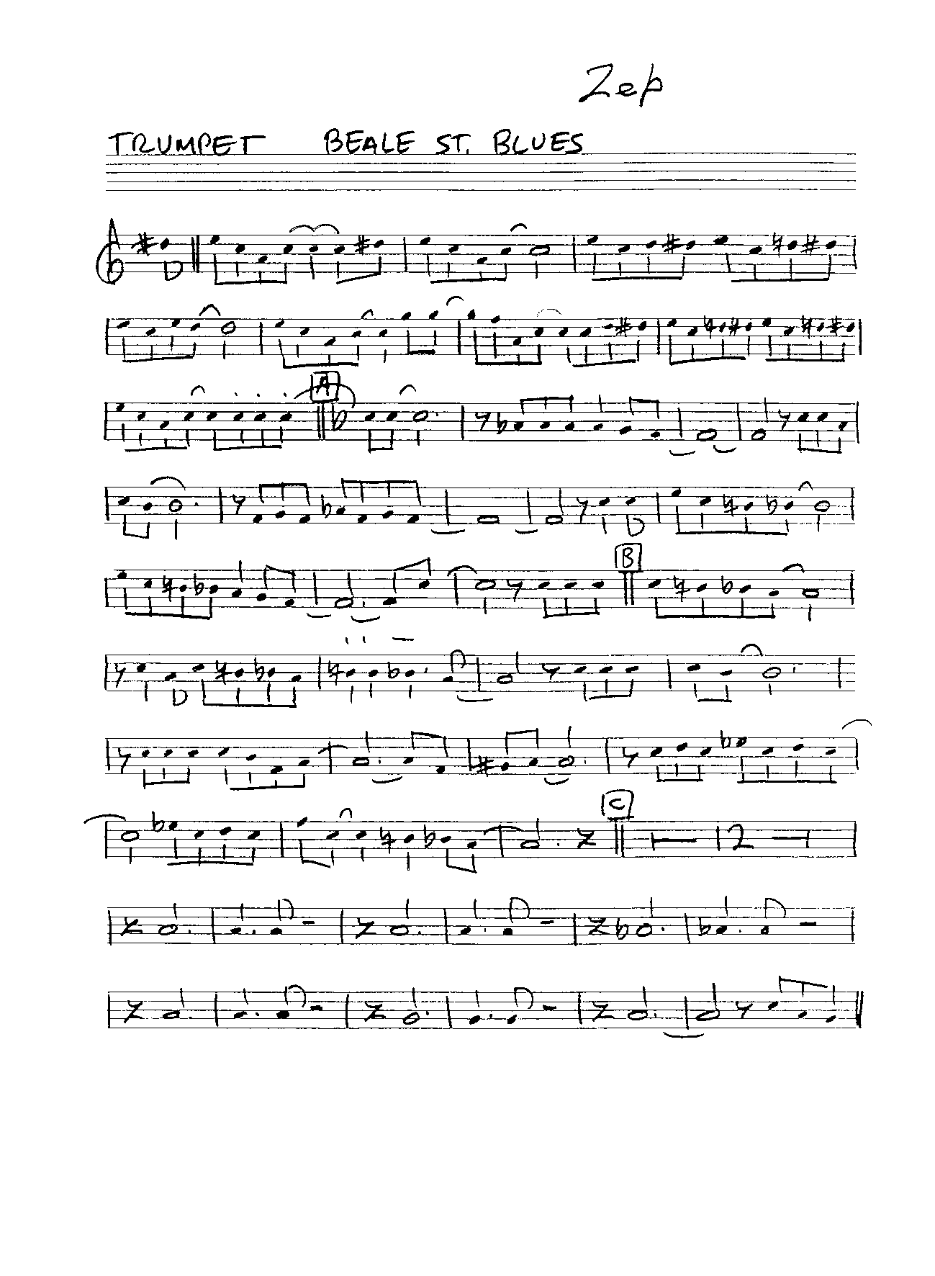 Beale Street Blues — sheet music preview