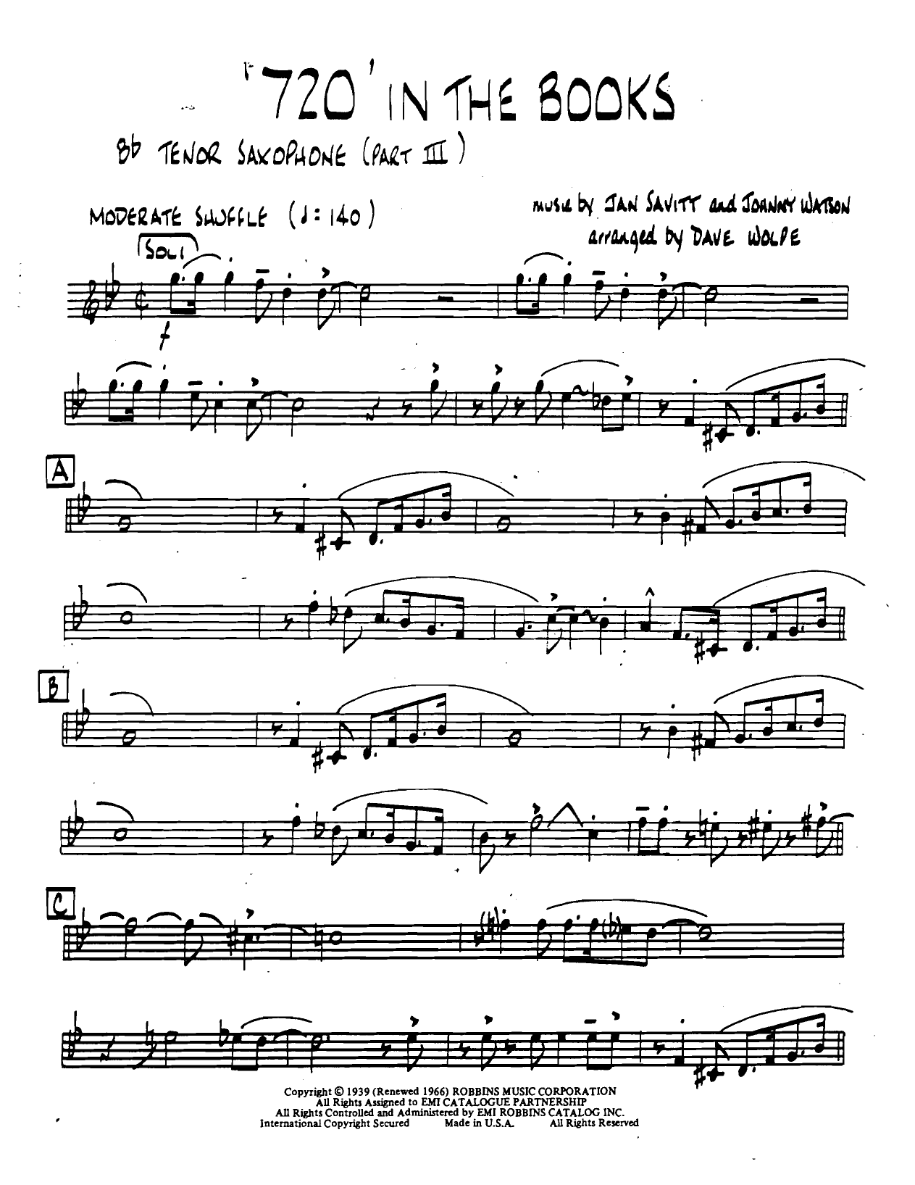 720inthebooks Bbtenorsaxpart3 — sheet music preview