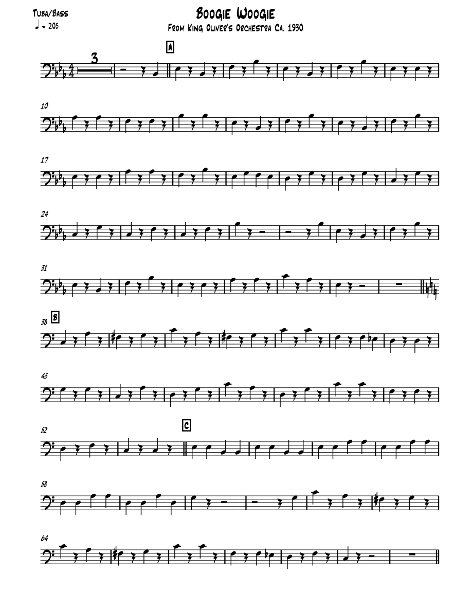 Boogie Woogie Tuba — sheet music preview