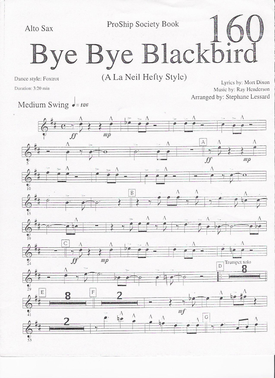 ALTO 160 blackbird — sheet music preview