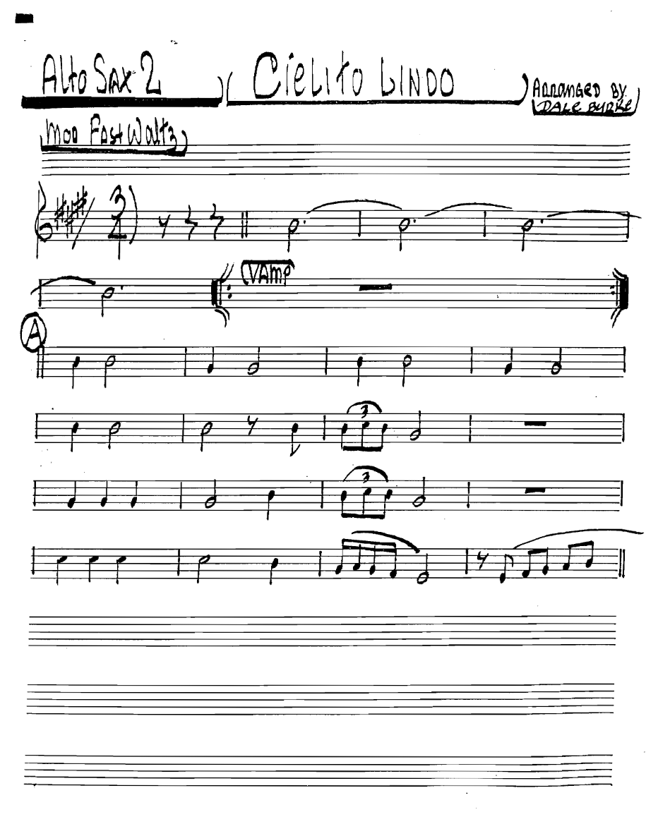 Cielitolindo Altosax2 — sheet music preview