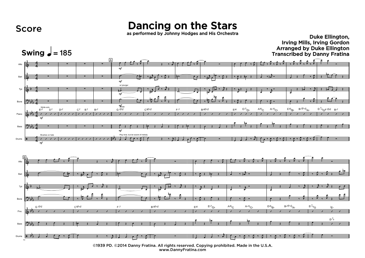 Dancing On The Stars score — sheet music preview
