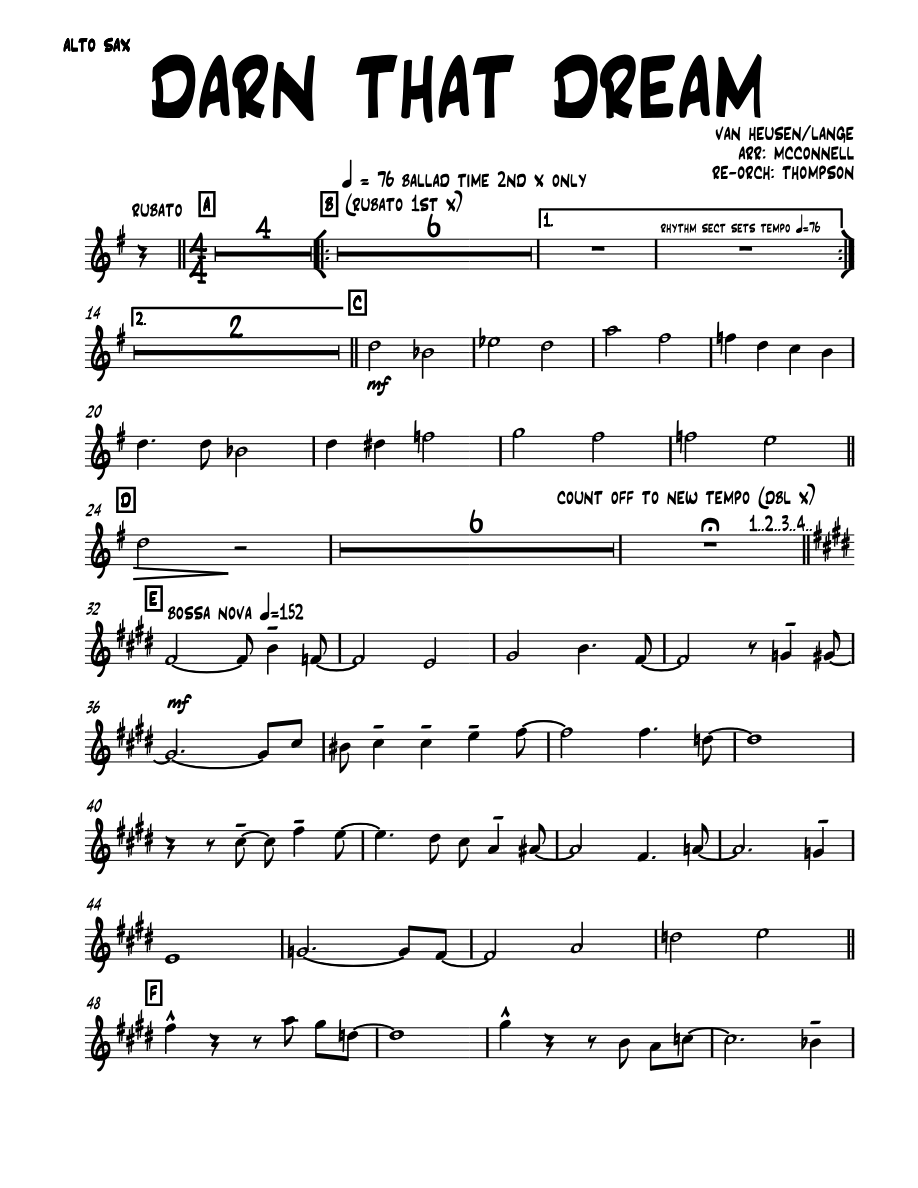 darn that dream 01 alto sax — sheet music preview
