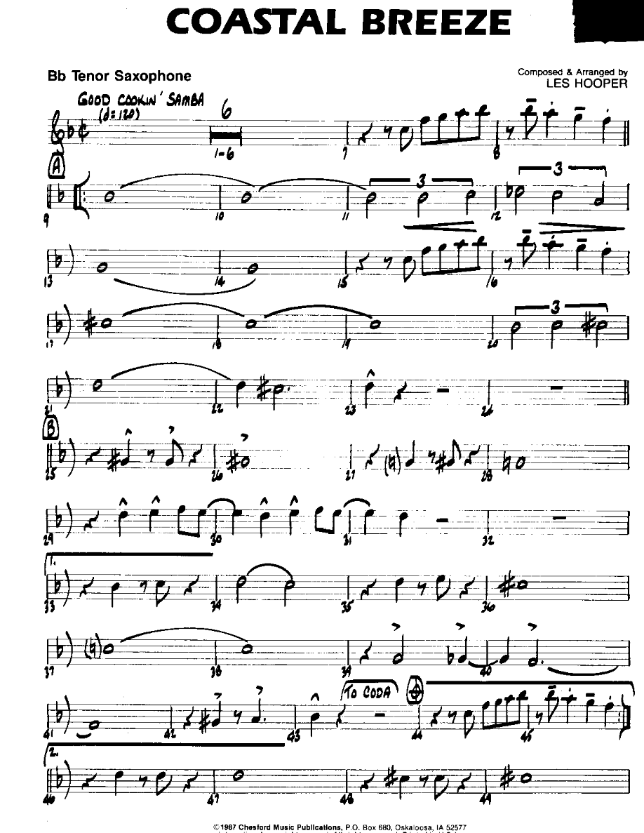 Coastal Breeze — sheet music preview