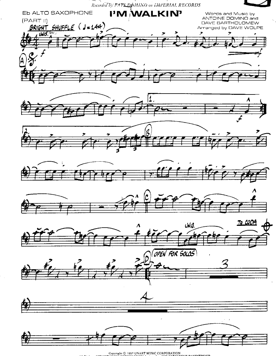 35 i'm Walk — sheet music preview