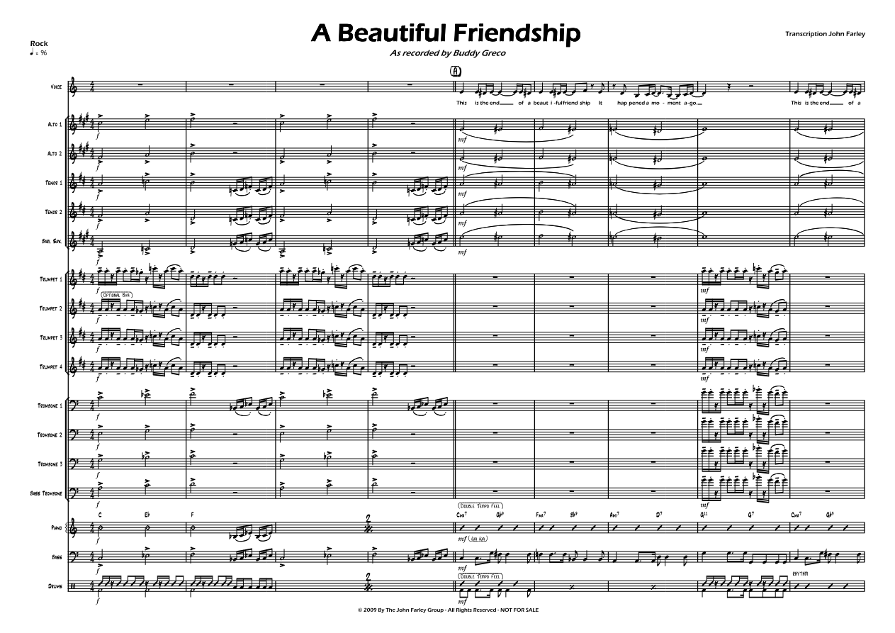 A Beautiful Friendship — sheet music preview