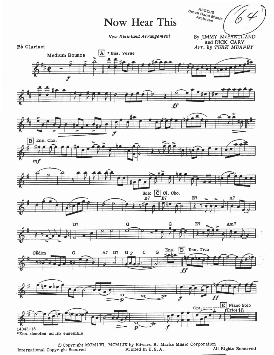 Now Hear This (T.Murphy) 1114 — sheet music preview