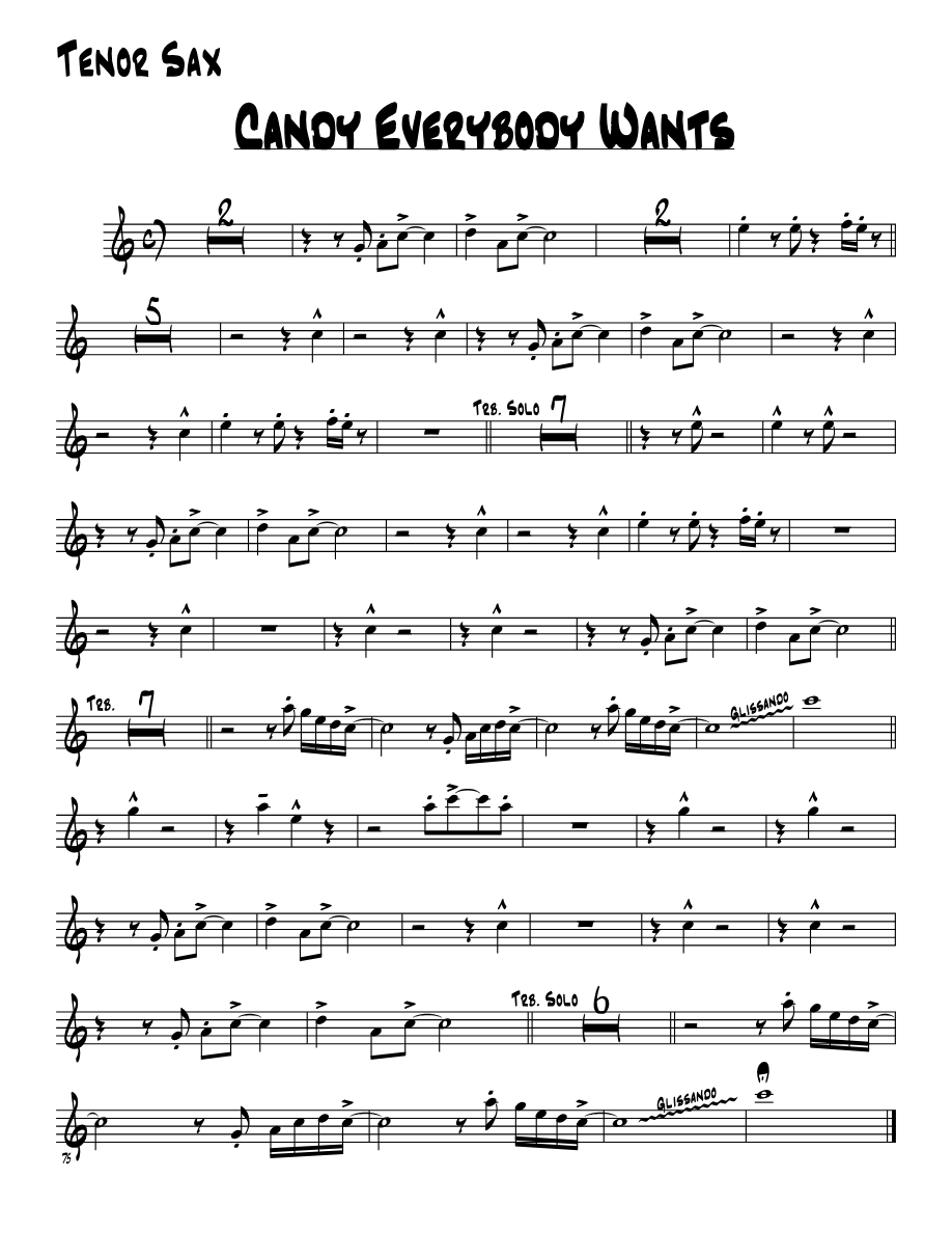 Candy Everybody Wants — sheet music preview