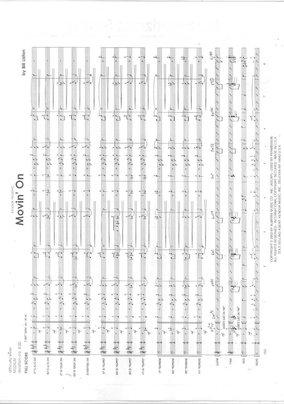 Movin' On (B.Liston) MP3 — sheet music preview